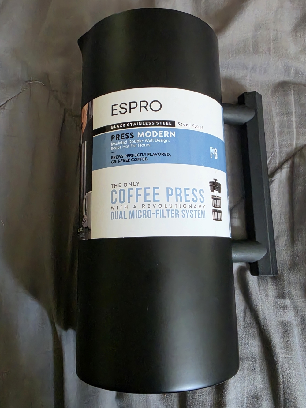 Press Modern P6 French Press Coffee Maker - Black - Picture 2 of 7